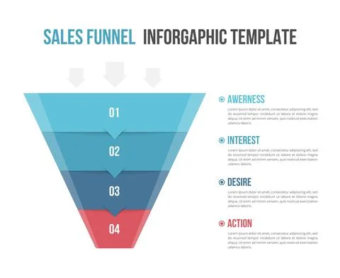 Funnel Diagram Template Stock Illustration