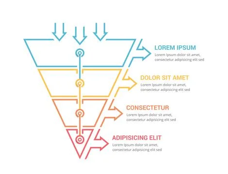 Funnel Diagram Template Stock-Illustration
