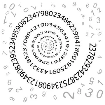 Funnel of digits 스톡 일러스트