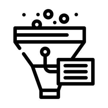 Funnel filter data science line icon vector illustration 库存插图