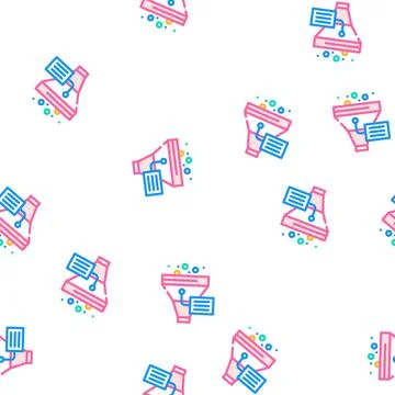 Funnel filter data science vector seamless pattern イラスト素材