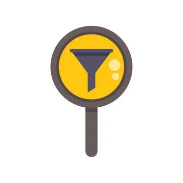 Funnel filtering information sorting through data icon Stockillustratie