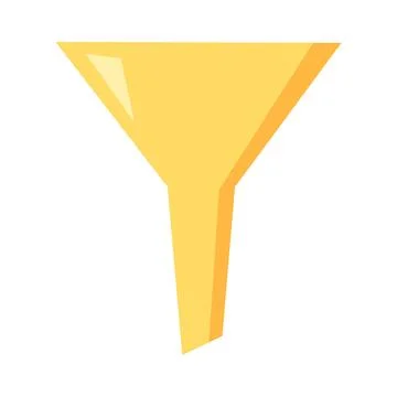Funnel flat illustration representing filtering marketing イラスト素材