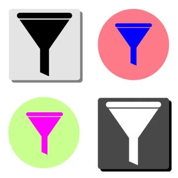 Funnel. flat vector icon Stock Illustration