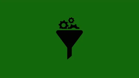 Funnel gears icon animation. Stock Footage 169833047