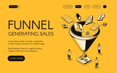 Funnel generating sales vector illustration イラスト素材