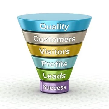Funnel Graph Funnel Graph , This is a computer generated and 3d rendered p... Stock Photos
