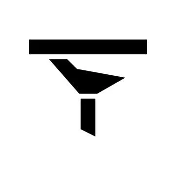 Funnel icon, concept of filtering, sorting, and data analysis. Stockillustratie