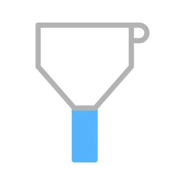 Funnel Icon. Concept of filtering, sorting, and channeling. Stock Illustration