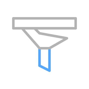 Funnel icon, data filter symbol. Concept of filtering, sorting, and analysis. Stock Illustration