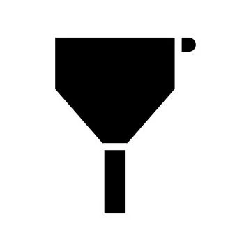 Funnel icon, data filter symbol. Concept of filtering, sorting, and analysis. Stock Illustration