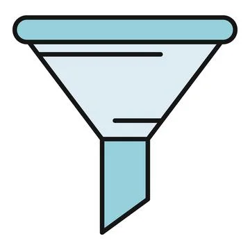 Funnel icon for data processing and optimization 스톡 일러스트