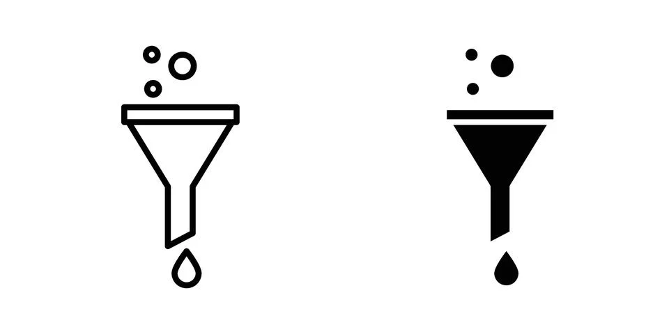 Funnel icon vector design illustrations Stock Illustration
