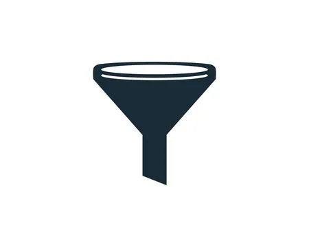 Funnel Icon Vector Logo Template Illustration Design Stock Illustration