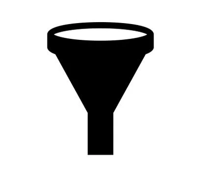 Funnel icon on white background Stock Illustration