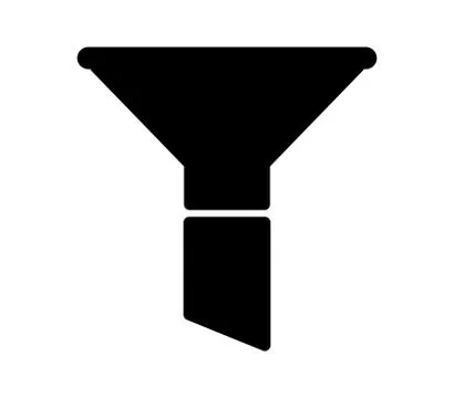 Funnel icon on white background Stock Illustration