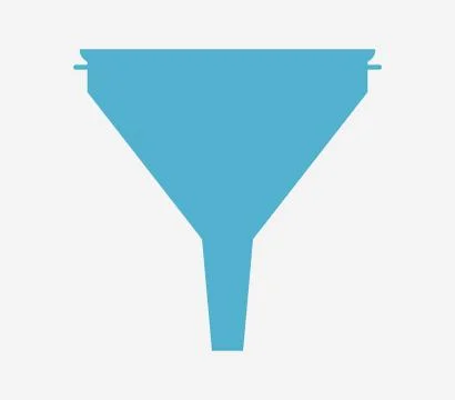 Funnel icon on white background Stock Illustration