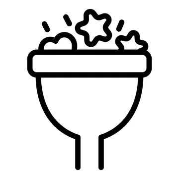 Funnel interface icon, outline style Illustration