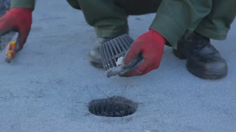 The funnel internal drainage for flat roofs Stockbeeldmateriaal 68826493