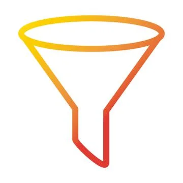 Funnel internet web technology interface gradient style icon Stock Illustration