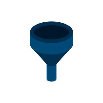 Funnel Isometric Object Stock Illustration