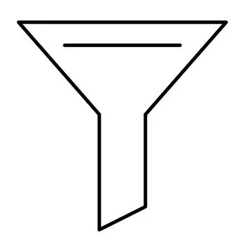 Funnel or filter thin line icon Illustrazione stock