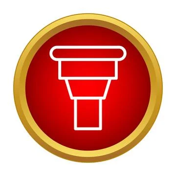 Funnel outline icon filtering data process concept Stock Illustration