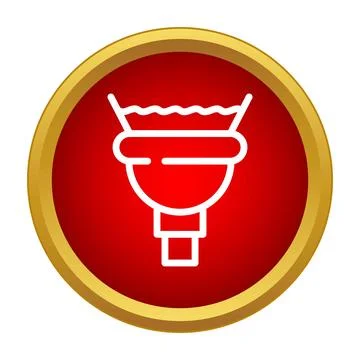 Funnel processing liquid icon concept for filtering Stock Illustration