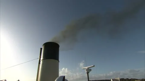 A Funnel Producing Steam Video stock 8869248