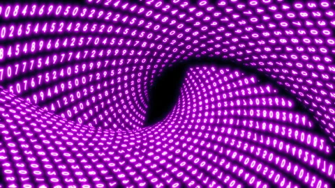 Funnel of random magenta values Stock Footage 160677271