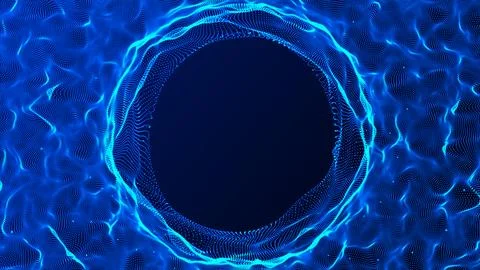 Funnel-shaped tunnel for movement between cyberspaces. Cosmic wormhole. Spa.. Stock Illustration
