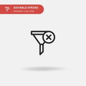 Funnel Simple vector icon. Illustration symbol design template for web mobile Stockillustratie