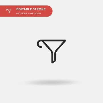 Funnel Simple vector icon. Illustration symbol design template for web mobile Stockillustratie