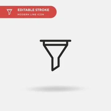 Funnel Simple vector icon. Illustration symbol design template for web mobile Stockillustratie