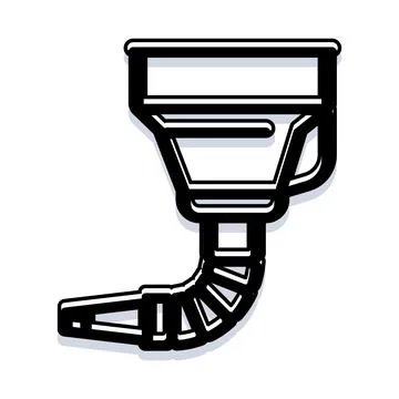 Funnel tool line art icon vector illustration Illustrazione stock
