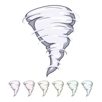 Funnel tornado cartoon vector graphic Stock Illustration