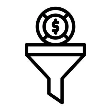 Funnel Vector Icon Design Illustration Stockillustratie