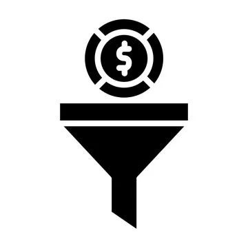 Funnel Vector Icon Design Illustration Stockillustratie