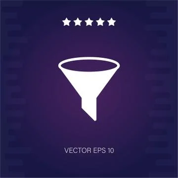 Funnel vector icon Stock Illustration