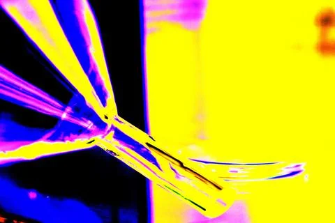 Funnels ,Different size of pharmaceutical funnels, large and small in row. Stock Photos