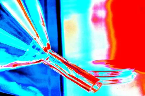 Funnels ,Different size of pharmaceutical funnels, large and small in row. Stock Photos