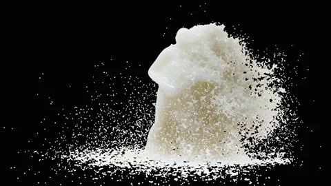 A funny 3D animated character dancing with swords while water splashes Stock Footage 340649526