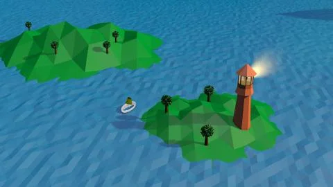 A funny 3d illustration of a high brown tower with a search spot installed on Illustrazione stock