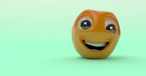Funny 3D Orange ball Character Jumping 動画素材 65277830