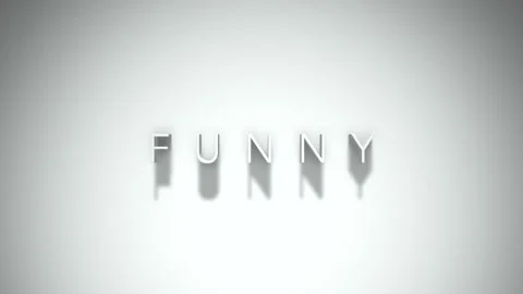 Funny 3D title animation with shadows on a white background Stock Footage 296003425