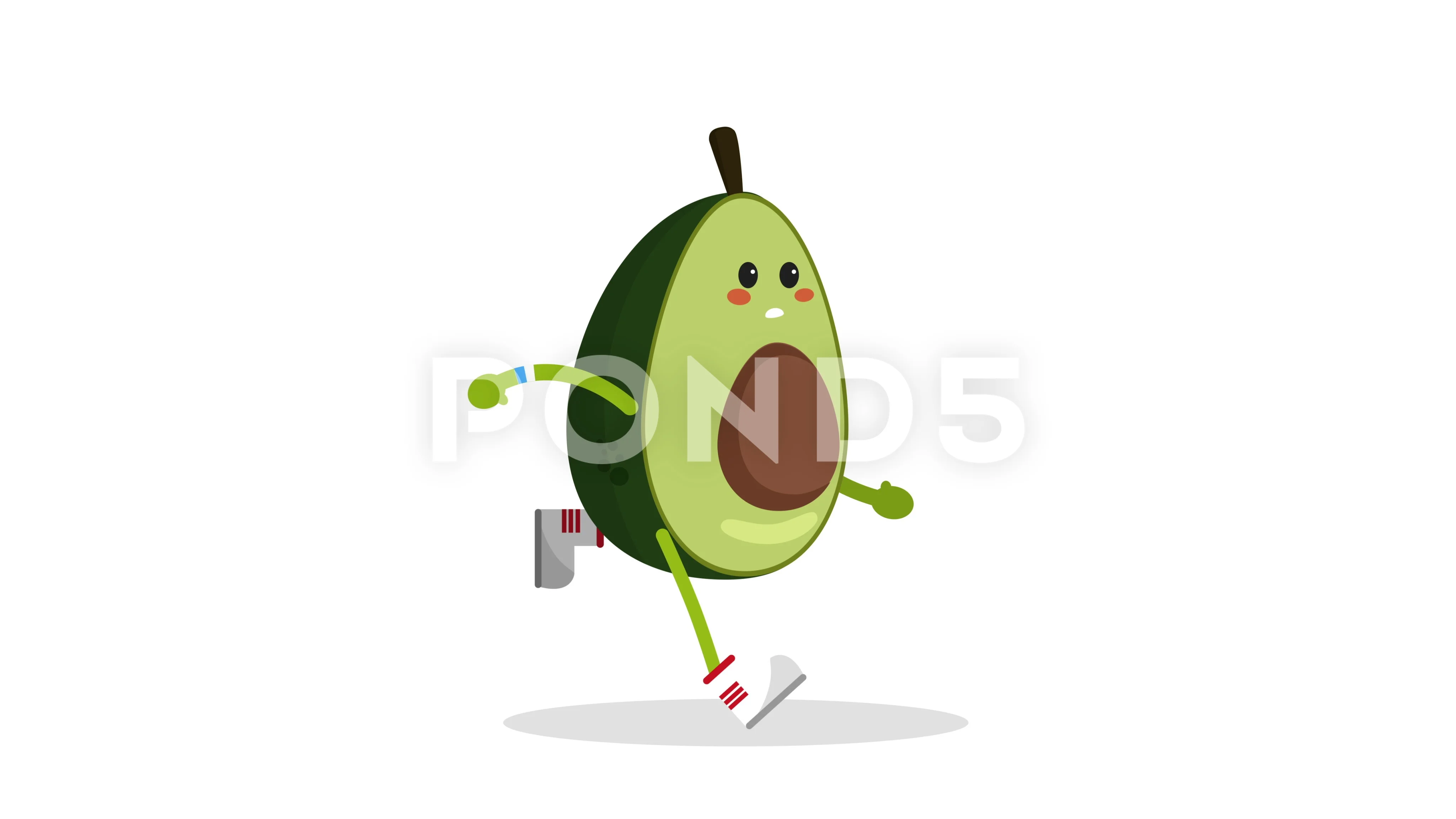 Funny adorable avocado cartoon character... | Stock Video | Pond5