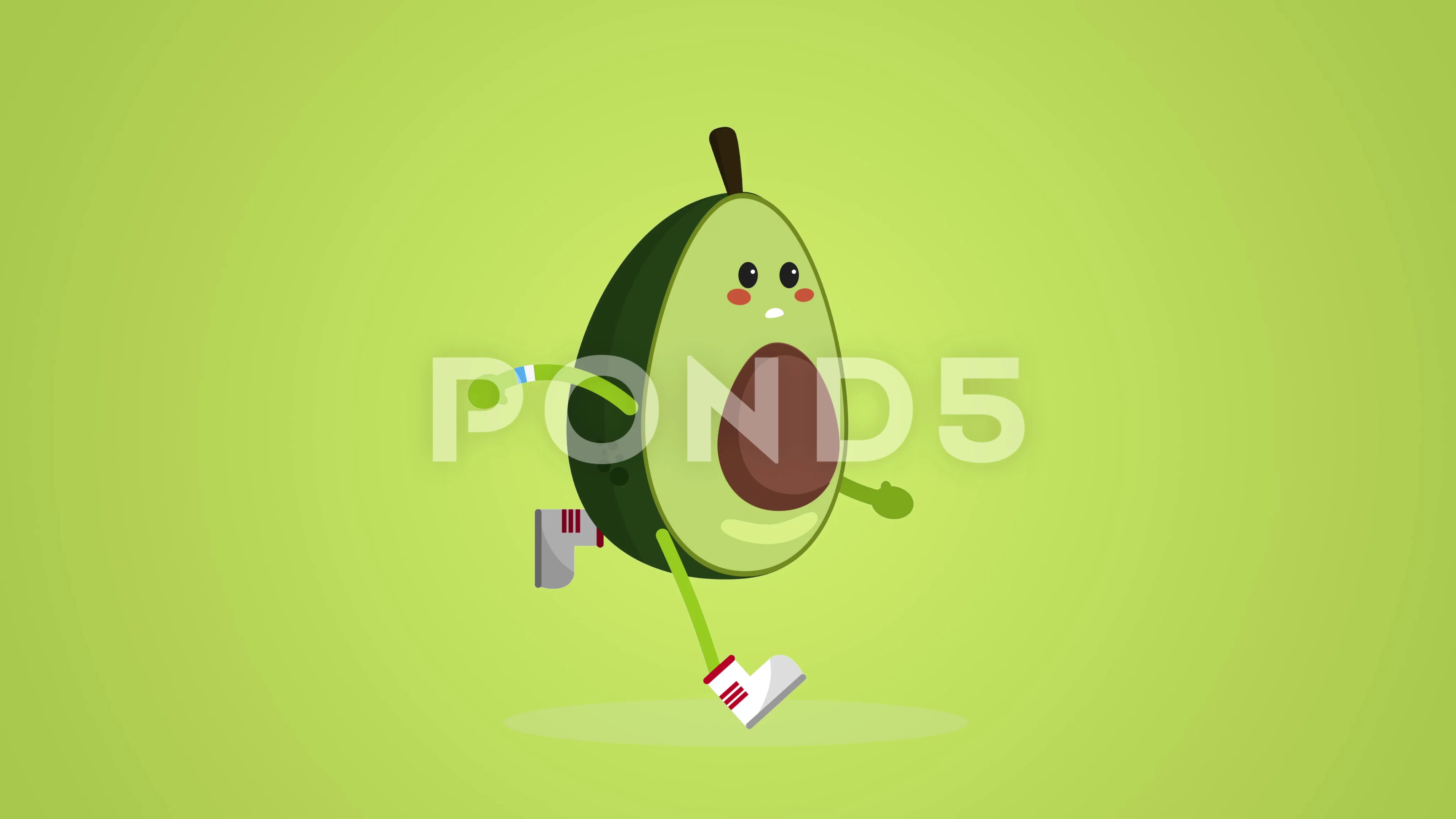 cute cartoon avocado