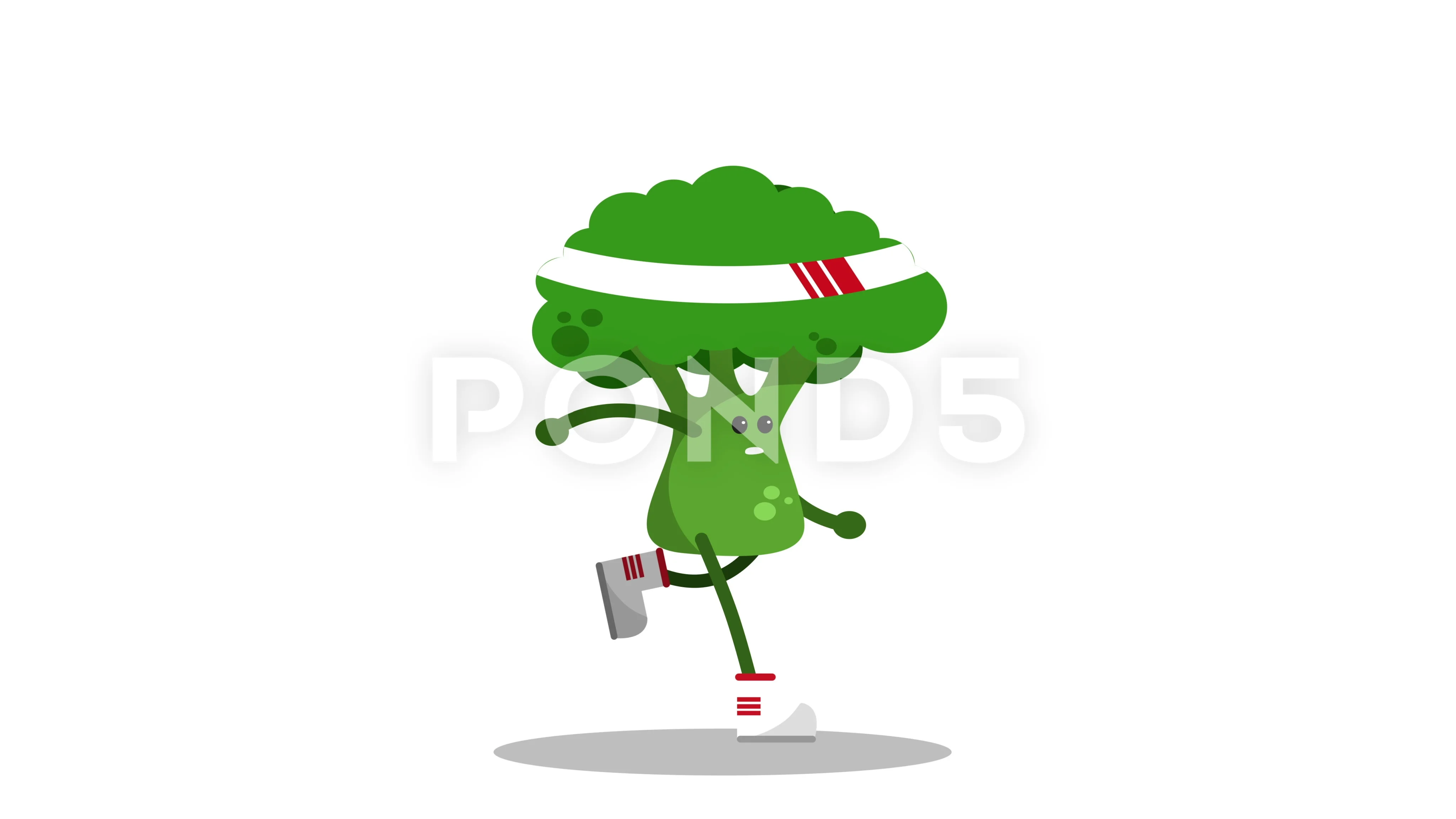 Funny adorable broccoli cartoon characte... | Stock Video | Pond5