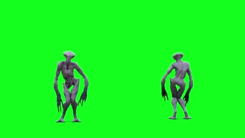 Funny Alien dancing. green screen animation. Stock Footage 264760105