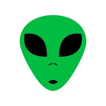 Funny Alien head creature from another world Stock Illustration